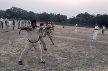PSU-II प्रशिक्षण सत्रा मध्ये बाह्यवर्गाचे प्रशिक्षण घेतांना पोलीस अंमलदार